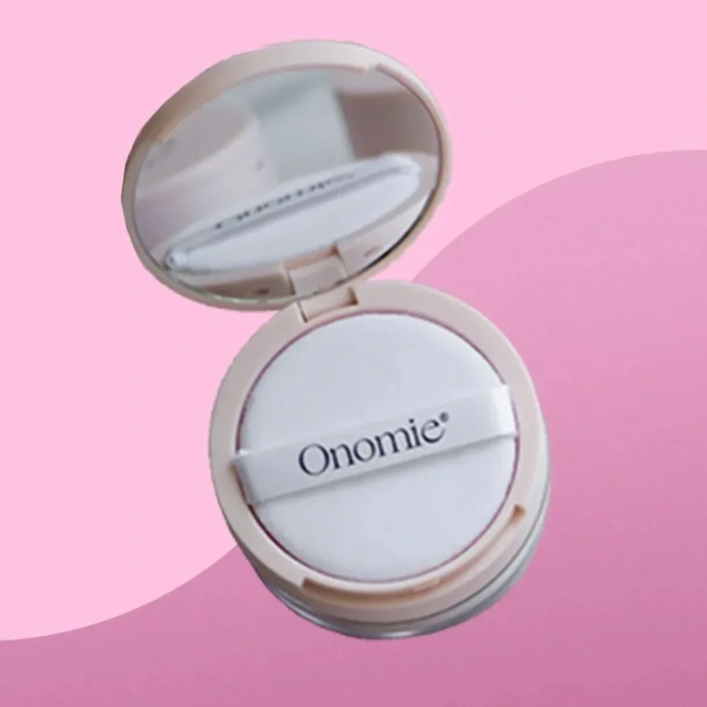 Onomie AHA! Perfecting Setting Powder Lyon, puff mirror compact sealed 18g